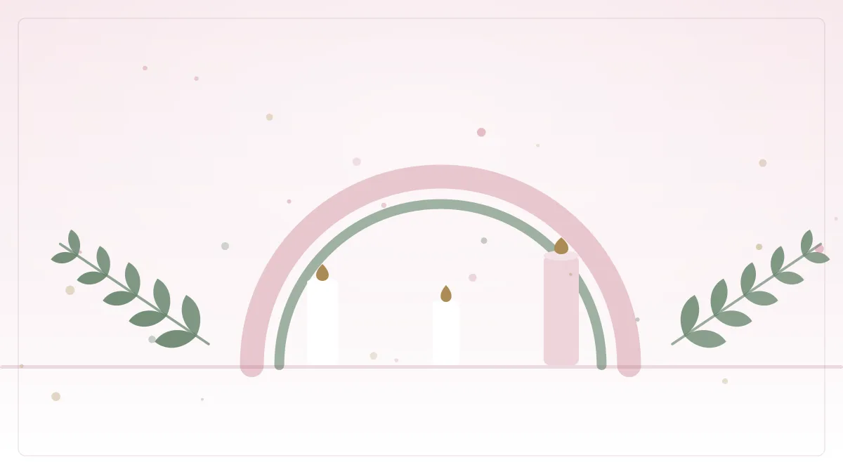 Dekorationsideen für eine schöne Hochzeit: Inspiration — Illustration