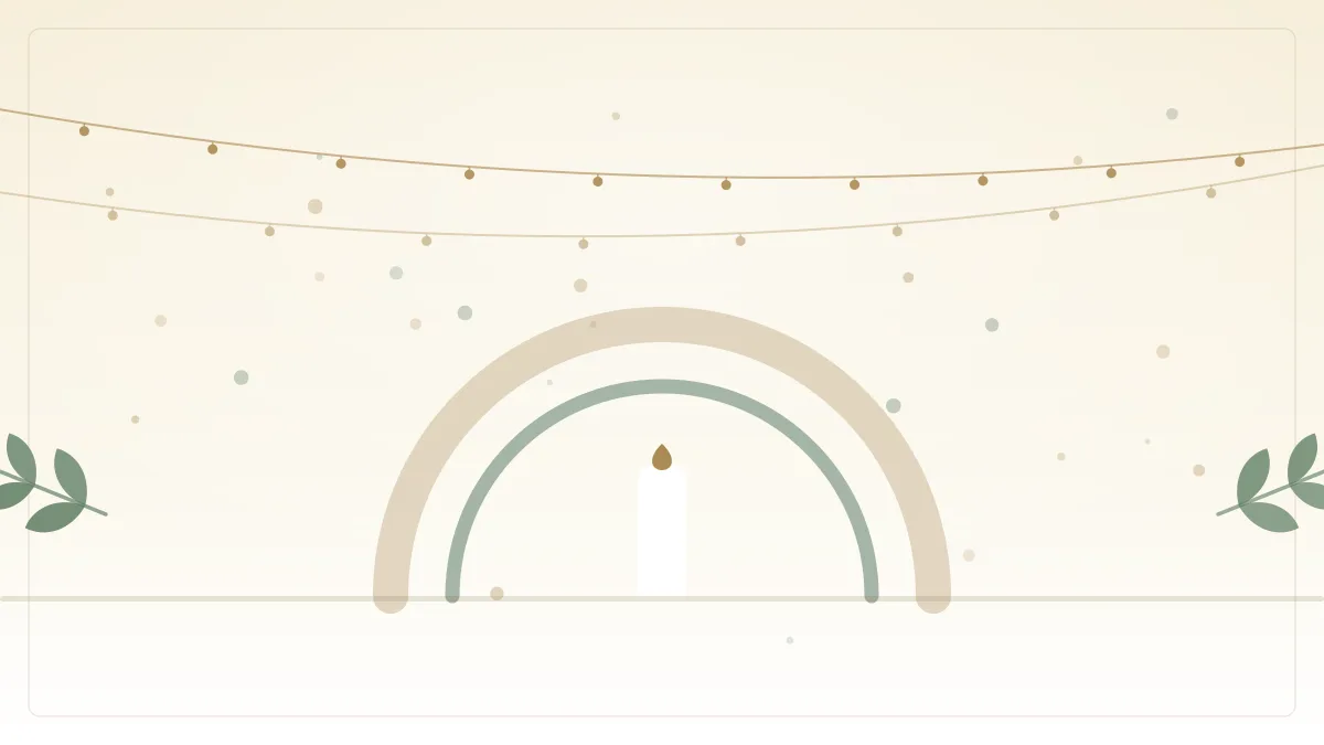 Tischdeko mit Früchten & Naturmaterialien zur Hochzeit — Illustration